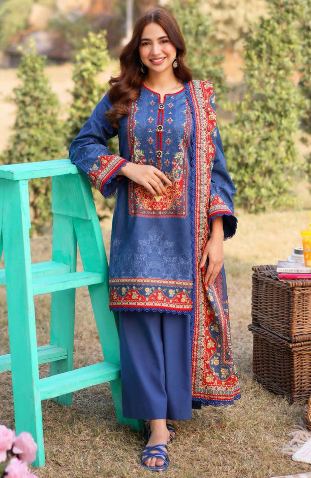 Asimjofa - Asim Jofa Printed Lawn'25 Vol-I Suits Unstitched 3 Piece - Summer Collection - aubranz.com