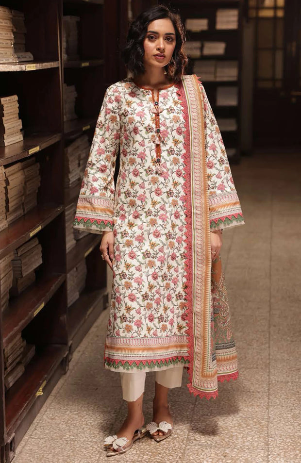 Asim Jofa Printed Lawn 3-Piece Unstitched Suit – Summer Collection ’25 (Vol-III)