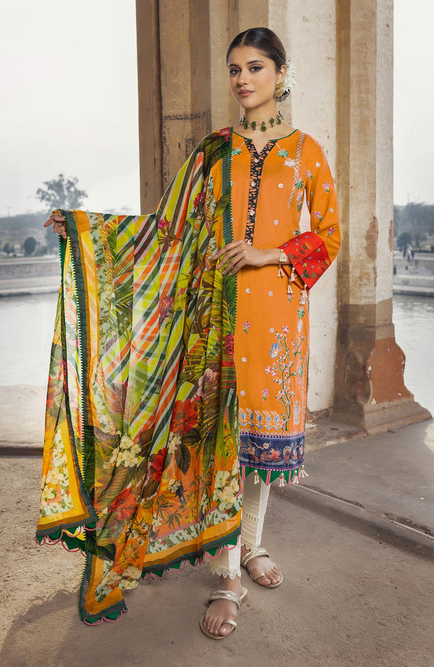 Abtextiles - Zurr By AB Textiles Lawn Collection'24 Unstitched 3 Piece Summer Collection - aubranz.com