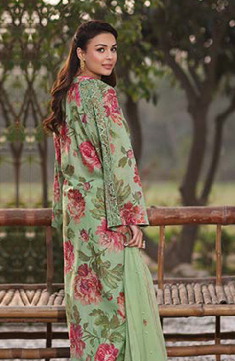 Manara - Vintage Flora By Manara Embroidered Lawn Suit Unstitched 3 Piece MNRVF24F 07 - Ohara - Summer Collection - aubranz.com