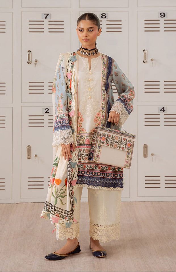 Saira_Rizwan - Laanem SS Lawn'25 By Saira Rizwan Embroidered Suits Unstitched 3 Piece - Summer Collection - aubranz.com
