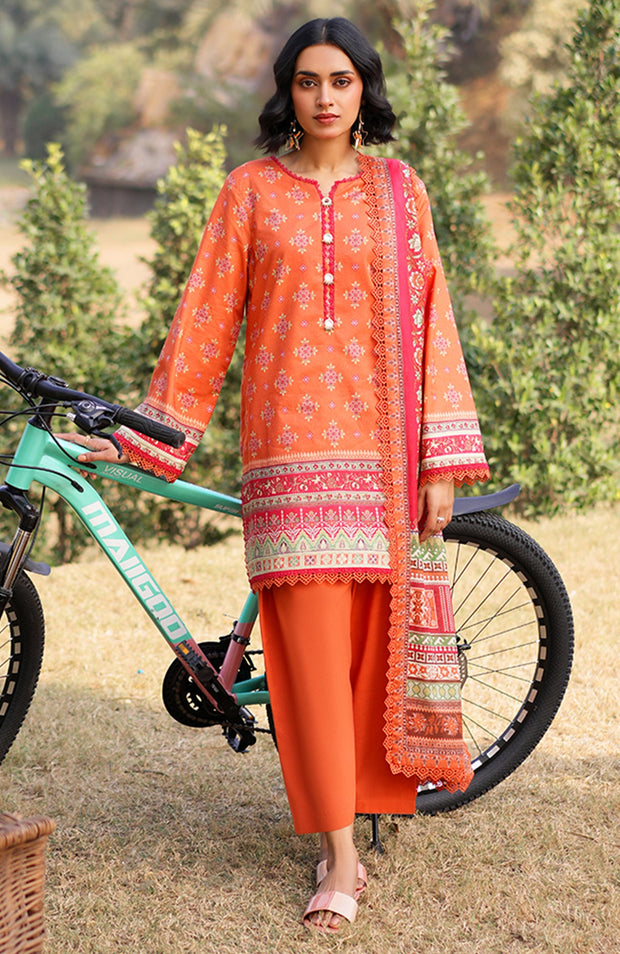 Asimjofa - Asim Jofa Printed Lawn'25 Vol-I Suits Unstitched 3 Piece - Summer Collection - aubranz.com