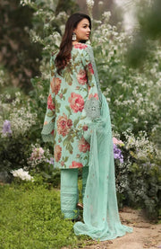Manara - Vintage Flora By Manara Embroidered Lawn Suit Unstitched 3 Piece MNRVF24F 06 - Opalia - Summer Collection - aubranz.com