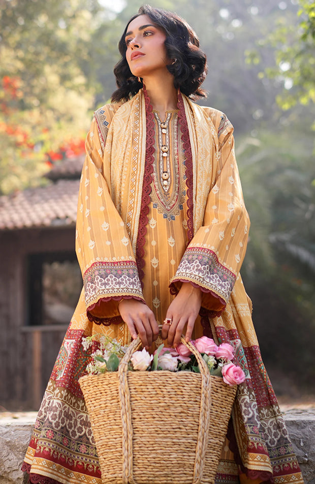 ASIM JOFA PRINTED LAWN ’25 VOL-I – UNSTITCHED 3 PIECE SUIT Summer Collection SKU#AJ27
