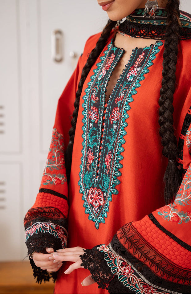 Saira_Rizwan - Laanem SS Lawn'25 By Saira Rizwan Embroidered Suits Unstitched 3 Piece - Summer Collection - aubranz.com