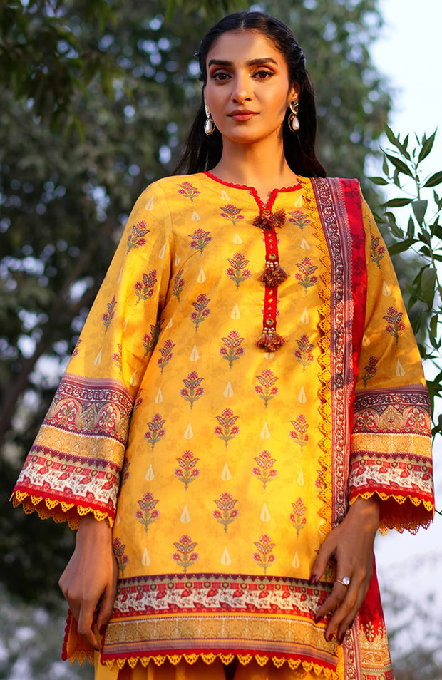 ASIM JOFA PRINTED LAWN ’25 VOL-I – UNSTITCHED 3 PIECE SUIT Summer Collection SKU#AJ28