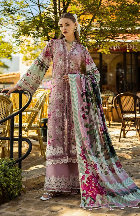 Elaf - Elaf Chikankari Printed Lawn'25 Embroidered Suits Unstitched 3 Piece - Summer Collection - aubranz.com