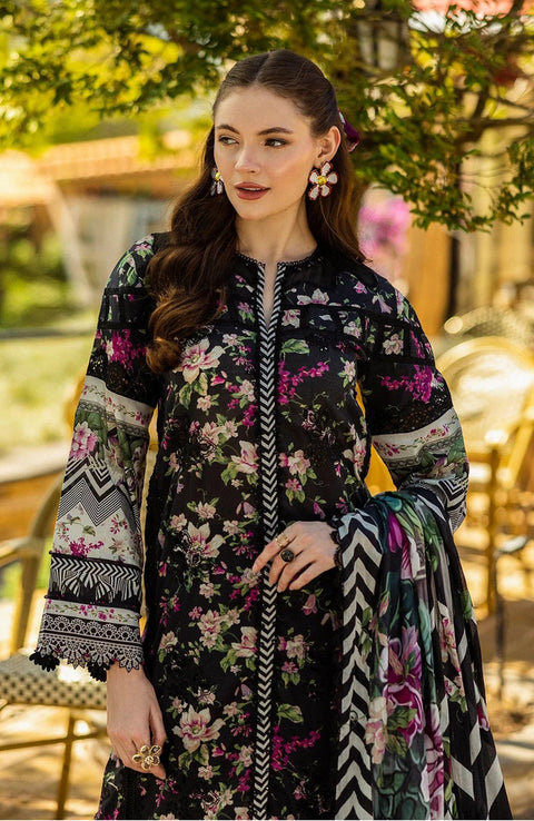 Elaf - Elaf Chikankari Printed Lawn'25 Embroidered Suits Unstitched 3 Piece - Summer Collection - aubranz.com