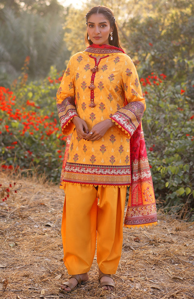 Asimjofa - Asim Jofa Printed Lawn'25 Vol-I Suits Unstitched 3 Piece - Summer Collection - aubranz.com