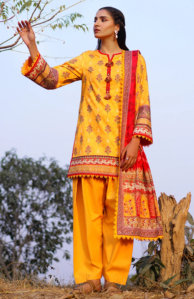 ASIM JOFA PRINTED LAWN ’25 VOL-I – UNSTITCHED 3 PIECE SUIT Summer Collection SKU#AJ28
