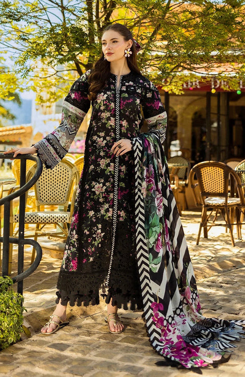 Elaf - Elaf Chikankari Printed Lawn'25 Embroidered Suits Unstitched 3 Piece - Summer Collection - aubranz.com