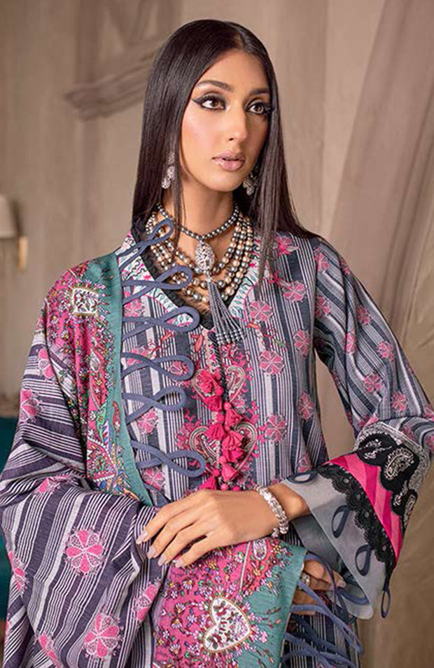 Jade - Printed Khaddar By Jade Unstitched Suit 3 Piece Winter Collection - aubranz.com