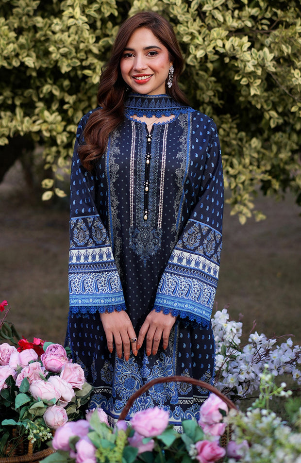Asimjofa - Asim Jofa Printed Lawn'25 Vol-I Suits Unstitched 3 Piece - Summer Collection - aubranz.com