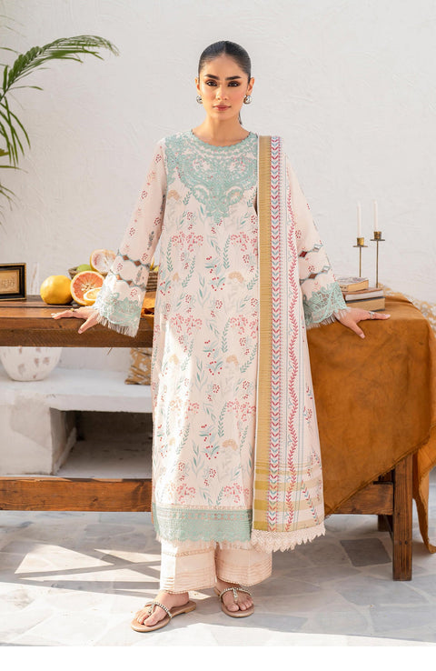 Abyaan - Shezlin Ramadan'24 By Aabyaan Lawn Suit Unstitched 3 Piece Summer Collection - aubranz.com