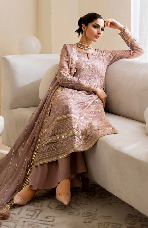 Iznik - Chinon Chiffon'24 By Iznik Embroidered Suit Unstithced 3 Piece - aubranz.com