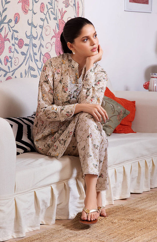 Sobia_Nazir - Basic Embroidered Printed 2 Piece Unstitched Lawn Collection'24 by Sobia Nazir - aubranz.com