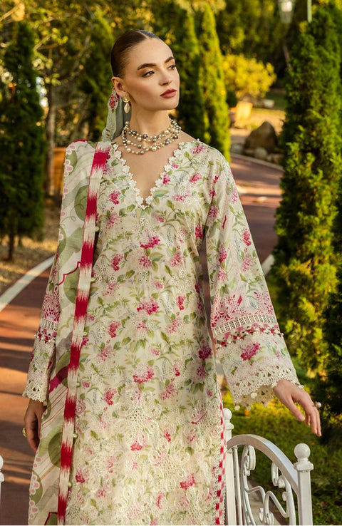 Elaf - Elaf Chikankari Printed Lawn'25 Embroidered Suits Unstitched 3 Piece - Summer Collection - aubranz.com