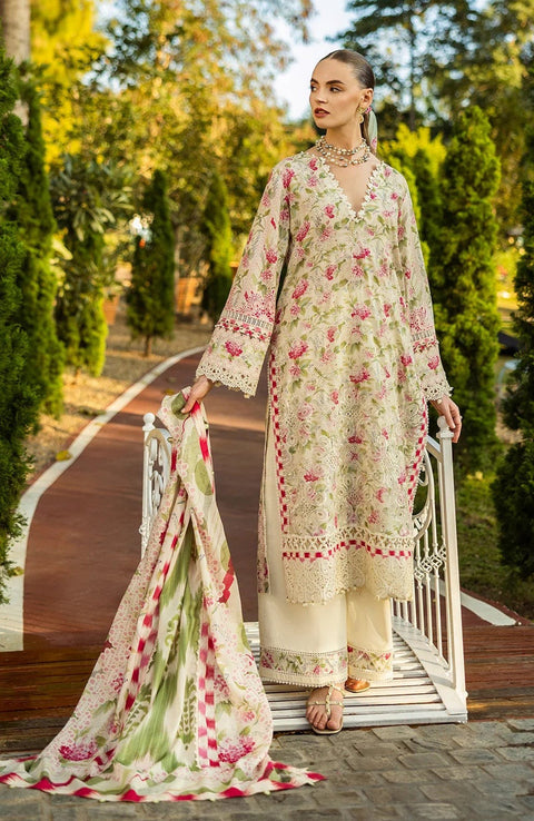 Elaf - Elaf Chikankari Printed Lawn'25 Embroidered Suits Unstitched 3 Piece - Summer Collection - aubranz.com