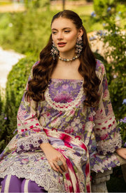 Elaf - Elaf Chikankari Printed Lawn'25 Embroidered Suits Unstitched 3 Piece - Summer Collection - aubranz.com
