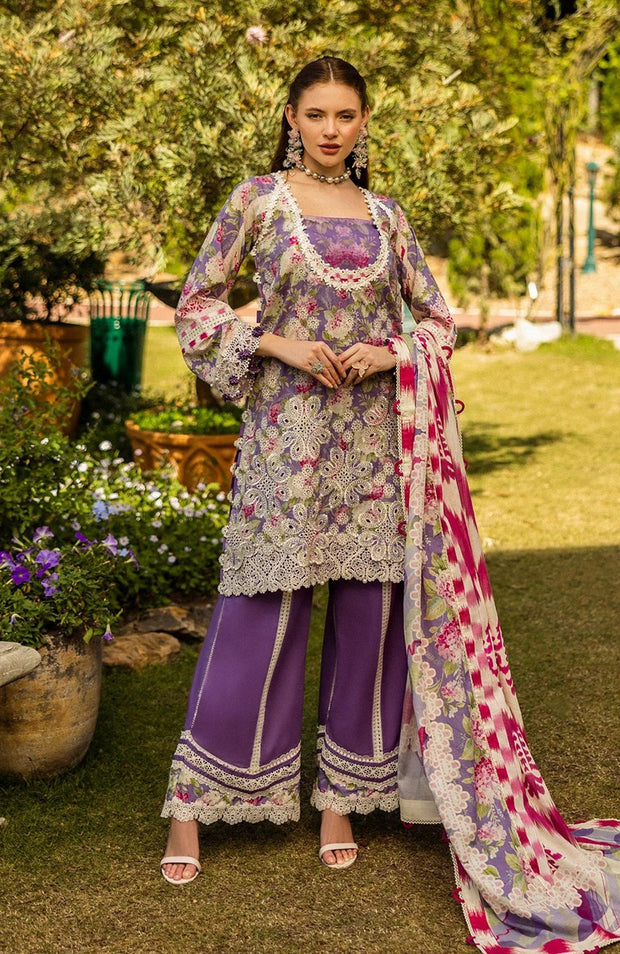 Elaf - Elaf Chikankari Printed Lawn'25 Embroidered Suits Unstitched 3 Piece - Summer Collection - aubranz.com