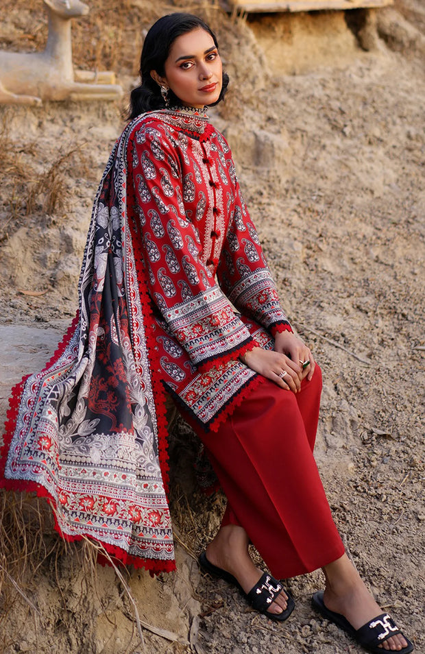 ASIM JOFA PRINTED LAWN ’25 VOL-I – UNSTITCHED 3 PIECE SUIT Summer Collection SKU#AJ33