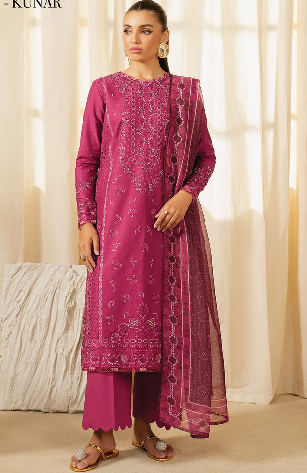 Xenia - Xenia Lawn'25 Embroidered Suits Unstitched 3 Piece - Summer Collection - aubranz.com