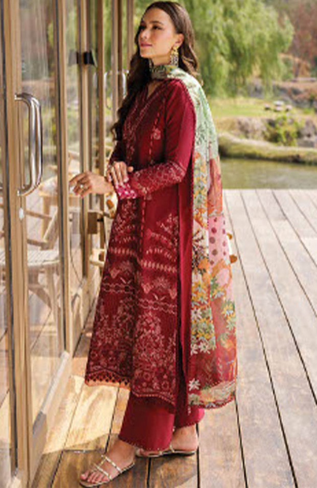 Xenia - Xenia Luxury Lawn'25 Embroidered Suits Unstitched 3 Piece - Summer Collection - aubranz.com