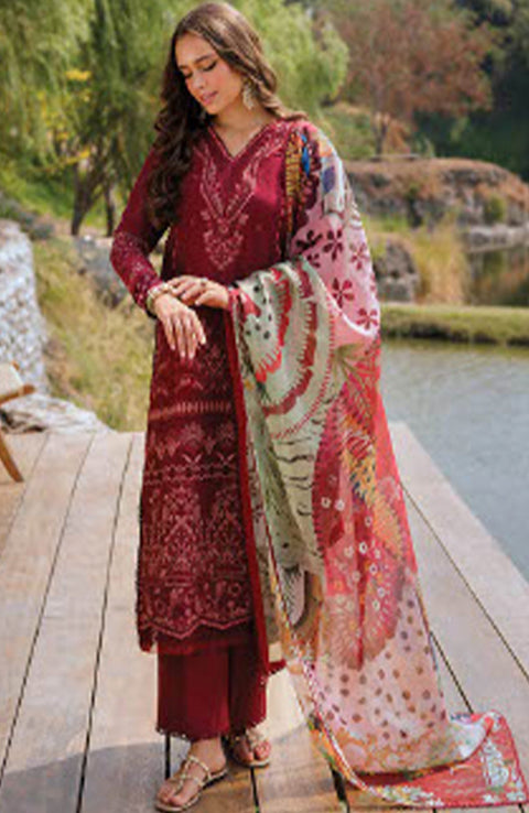 Xenia - Xenia Luxury Lawn'25 Embroidered Suits Unstitched 3 Piece - Summer Collection - aubranz.com