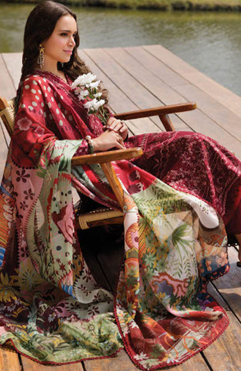 Xenia - Xenia Luxury Lawn'25 Embroidered Suits Unstitched 3 Piece - Summer Collection - aubranz.com