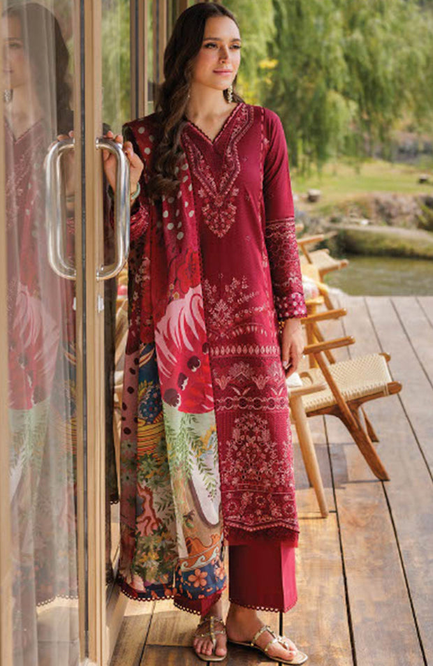 Xenia - Xenia Luxury Lawn'25 Embroidered Suits Unstitched 3 Piece - Summer Collection - aubranz.com