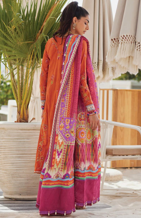 Fta - WES LUXURY LAWN'25 BY FARAH TALIB AZIZ EMBROIDERED SUITS UNSTITCHED 3 PIECE - SUMMER COLLECTION - aubranz.com