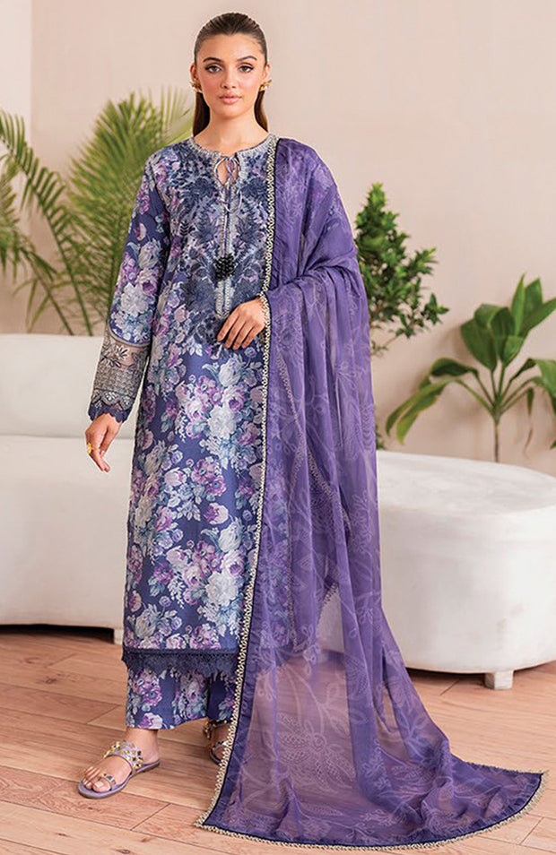 Xenia - XENIA PRINTKARI LAWN'25 EMBROIDERED SUITS UNSTITCHED 3 PIECE - SUMMER COLLECTION - aubranz.com