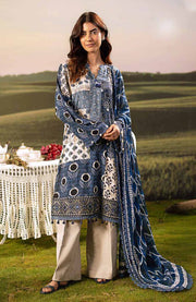 Mariab - M BASIC PRE-FALL CASUAL'25 BY MARIA B PRINTED ARABIC LAWN SUITS UNSTITCHED 3 PIECE - SUMMER COLLECTION - aubranz.com