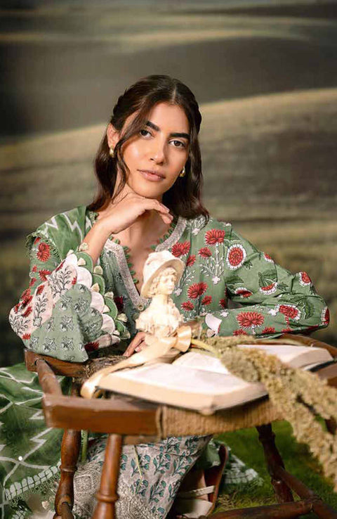 Mariab - M BASIC PRE-FALL CASUAL'25 BY MARIA B PRINTED ARABIC LAWN SUITS UNSTITCHED 3 PIECE - SUMMER COLLECTION - aubranz.com