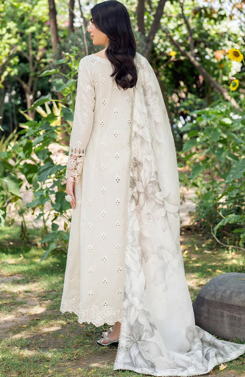 Zarif - Nura Textured Lawn'25 By Zarif Embroidered Suits Unstitched 3 Piece - Summer Collection - aubranz.com