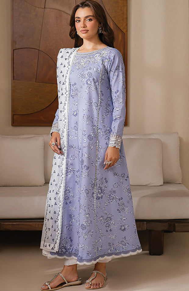 Xenia - Xenia Lawn'25 Embroidered Suits Unstitched 3 Piece - Summer Collection - aubranz.com