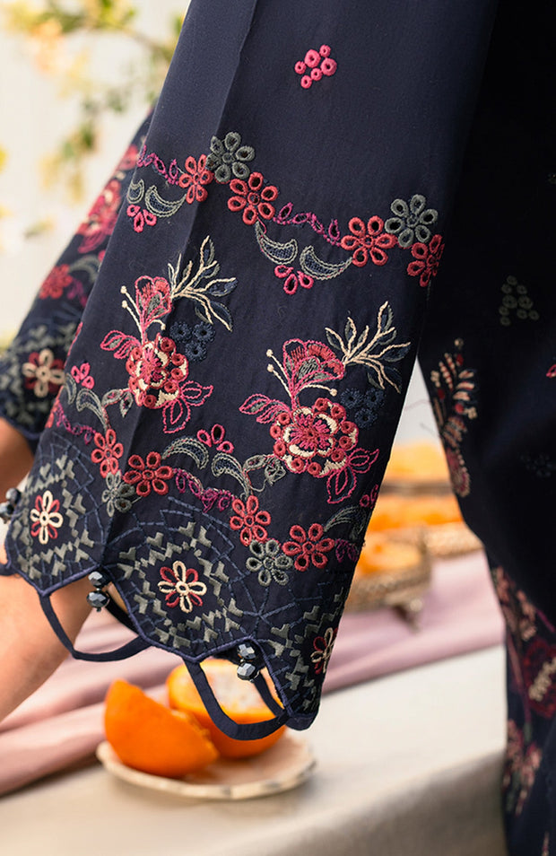 Zarif - Lamhay Luxury Lawn'25 By Zarif Embroidered Suits Unstitched 3 Piece - Summer Collectiom - aubranz.com