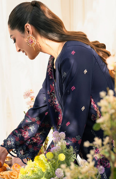 Zarif - Lamhay Luxury Lawn'25 By Zarif Embroidered Suits Unstitched 3 Piece - Summer Collectiom - aubranz.com