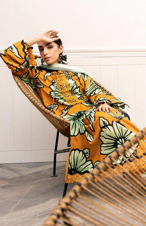 Mariab - M Basic Eid II Collection'25 Printed Lawn Suits Unstitched 3 piece - summer collection - aubranz.com