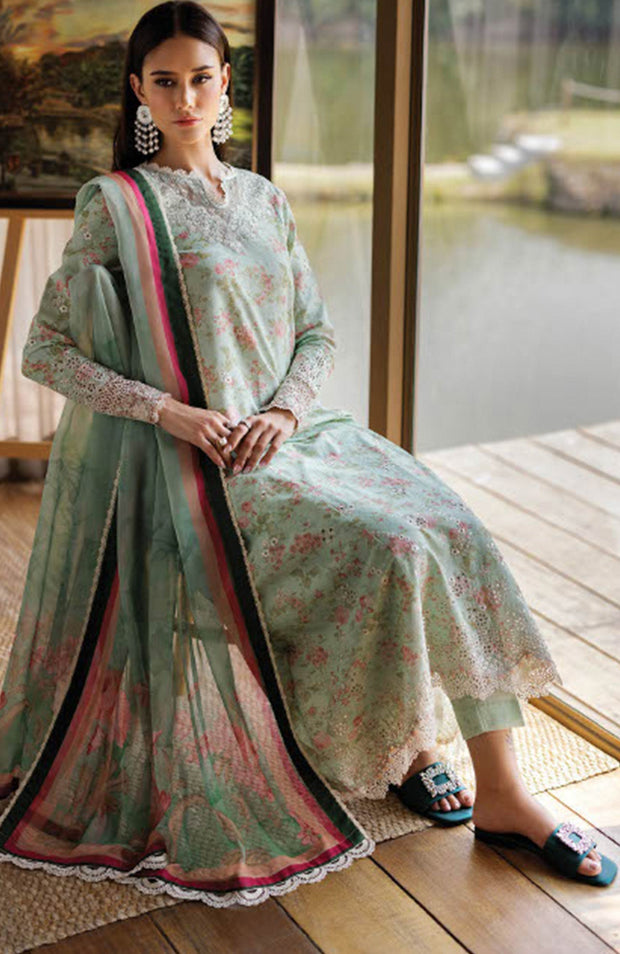 Xenia - Xenia Luxury Lawn'25 Embroidered Suits Unstitched 3 Piece - Summer Collection - aubranz.com