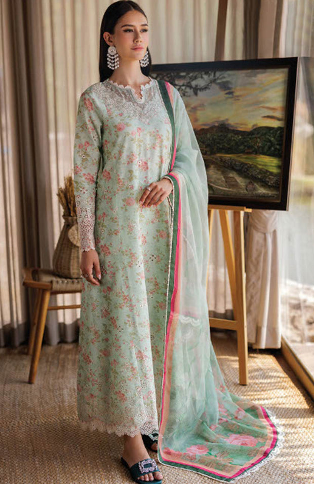 Xenia - Xenia Luxury Lawn'25 Embroidered Suits Unstitched 3 Piece - Summer Collection - aubranz.com