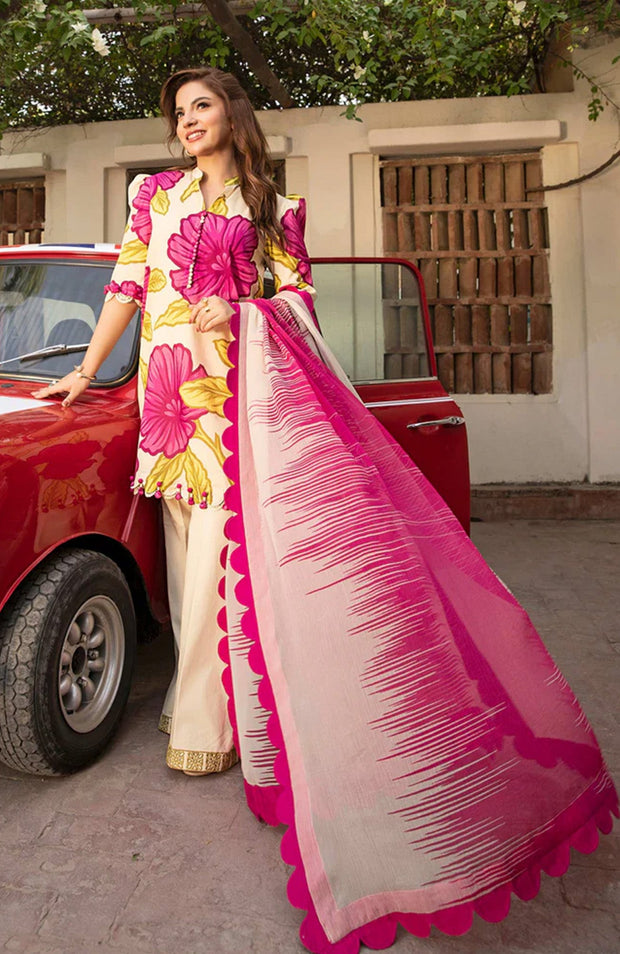 Mariab - M Basic Eid II Collection'25 Printed Lawn Suits Unstitched 3 piece - summer collection - aubranz.com