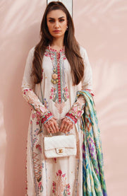 Fta - WES LUXURY LAWN'25 BY FARAH TALIB AZIZ EMBROIDERED SUITS UNSTITCHED 3 PIECE - SUMMER COLLECTION - aubranz.com