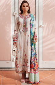 Fta - WES LUXURY LAWN'25 BY FARAH TALIB AZIZ EMBROIDERED SUITS UNSTITCHED 3 PIECE - SUMMER COLLECTION - aubranz.com