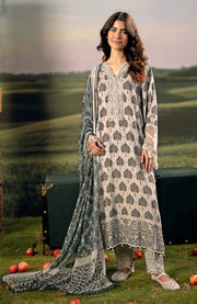 Mariab - M BASIC PRE-FALL CASUAL'25 BY MARIA B PRINTED ARABIC LAWN SUITS UNSTITCHED 3 PIECE - SUMMER COLLECTION - aubranz.com