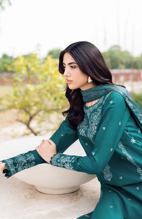 Zarif - Nura Textured Lawn'25 By Zarif Embroidered Suits Unstitched 3 Piece - Summer Collection - aubranz.com