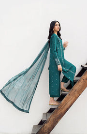 Zarif - Nura Textured Lawn'25 By Zarif Embroidered Suits Unstitched 3 Piece - Summer Collection - aubranz.com
