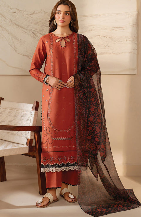 Xenia - Xenia Lawn'25 Embroidered Suits Unstitched 3 Piece - Summer Collection - aubranz.com