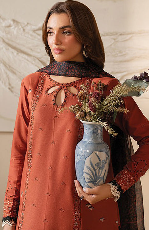 Xenia - Xenia Lawn'25 Embroidered Suits Unstitched 3 Piece - Summer Collection - aubranz.com