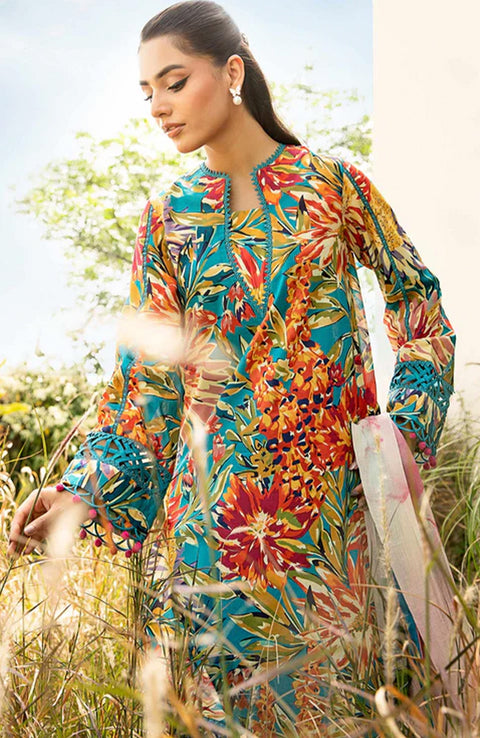Mariab - M Basic Eid II Collection'25 Printed Lawn Suits Unstitched 3 piece - summer collection - aubranz.com